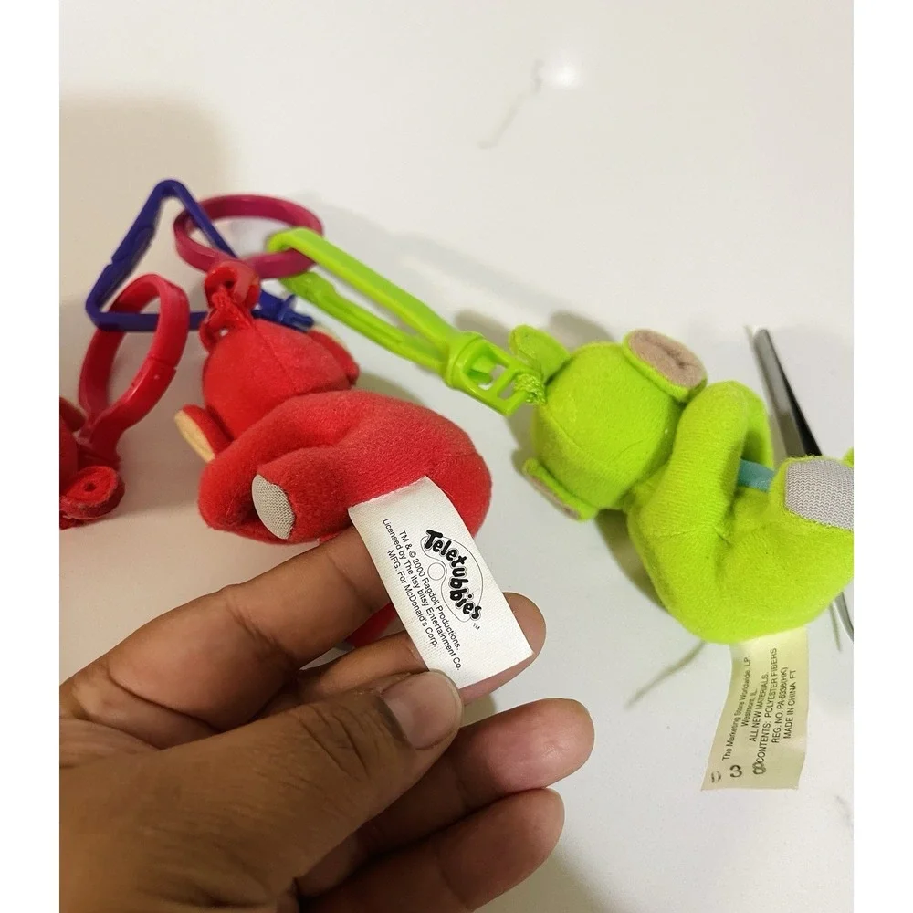 vintage‎ lot of 3 Teletubbies with key chain